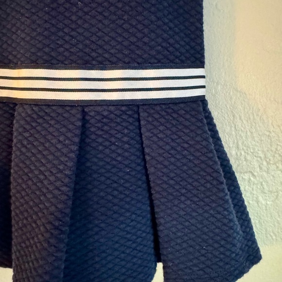 Janie and Jack navy/white nautical drop waist bow dress - Picture 3 of 7